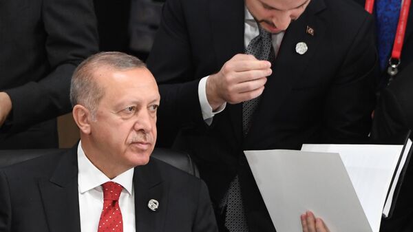 Президент Турции Реджеп Тайип Эрдоган на саммите Группы двадцати в Осаке. 28 июня 2019