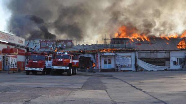 Пожар в ТК Планета в Рыбинском районе Красноярского края