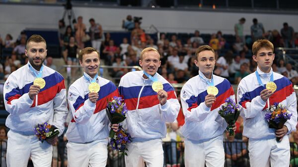 Спортсмены сборной России по спортивной Аэробике