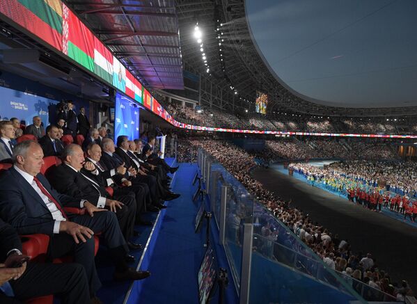 Владимир Путин на торжественной церемонии закрытия II Европейских игр в Минске
