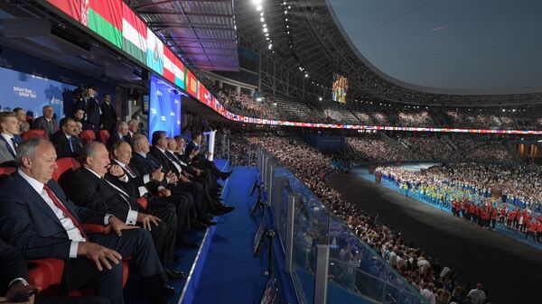 Владимир Путин на торжественной церемонии закрытия II Европейских игр в Минске