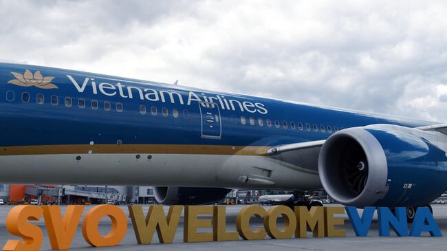 Самолет авиакомпании Vietnam Airlines в аэропорту Шереметьево 