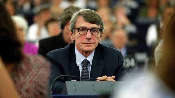 Итальянский депутат Европарламента Давид Сассоли на заседании по выборам нового президента Европейского парламента в Страсбурге. 3 июля 2019