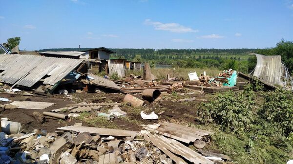 Последствия паводка в Тулунском районе Иркутской области. 4 июля 2019