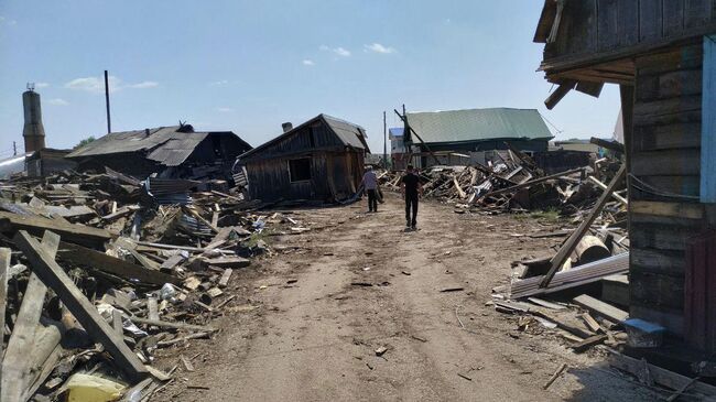 Последствия паводка в Тулунском районе Иркутской области