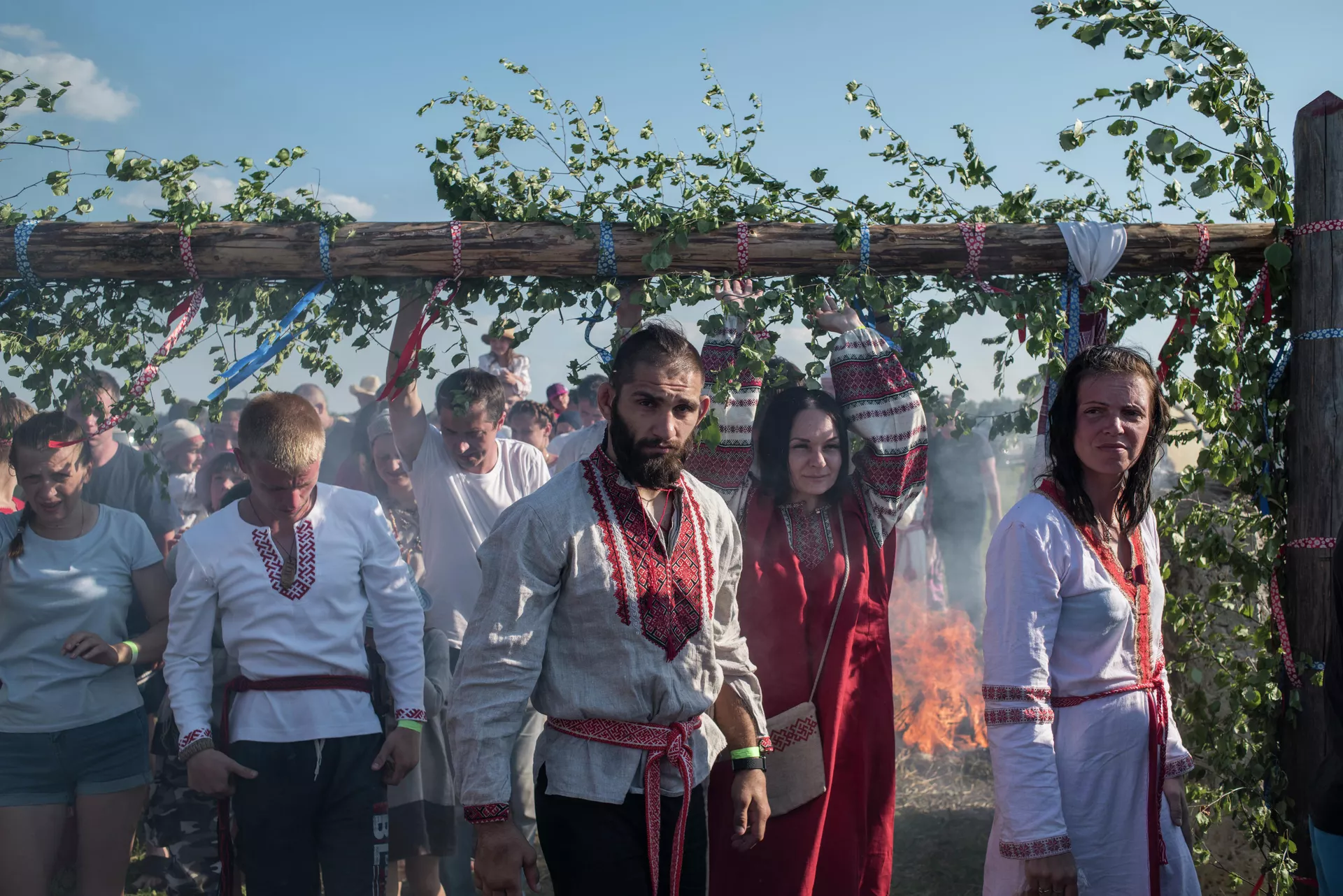 Участники празднования Купалы в общине родноверов в Калужской области Участники празднования Купалы в общине родноверов в Калужской области - РИА Новости, 1920, 05.07.2024