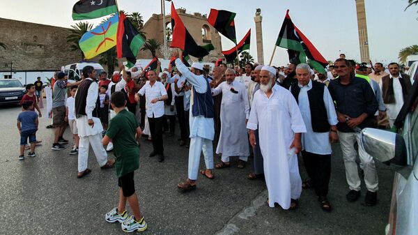 Демонстрация против Халифы Хафтара в Триполи