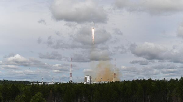 Пуск ракеты-носителя Союз-2.1б с разгонным блоком Фрегат и метеорологическим спутником Метеор-М номер 2-2 с космодрома Восточный. 5 июля 2019
