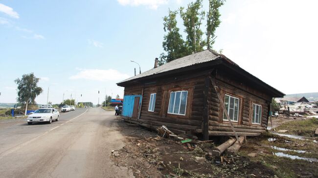 Последствия подтопления в городе Тулун в Иркутской области