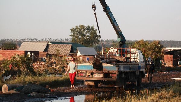Устранение последствий подтопления в городе Тулун в Иркутской области