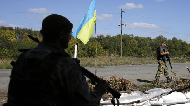 Украинские военные в Луганской области