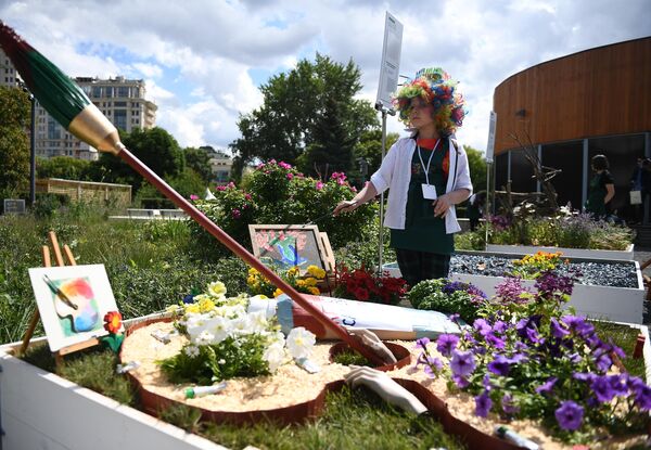 Фестиваль садов и цветов Moscow Flower Show в парке искусств Музеон. 