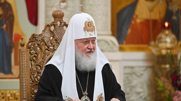Патриарх Московский и всея Руси Кирилл на заседании Священного Синода Русской православной церкви
