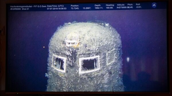 Атомная подводная лодка Комсомолец спустя 30 лет после того, как она затонула в Норвежском море