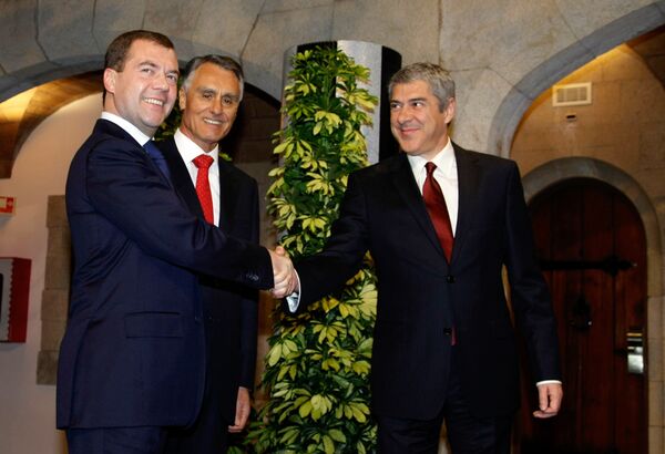 Президент России Дмитрий Медведев посетил Лиссабон