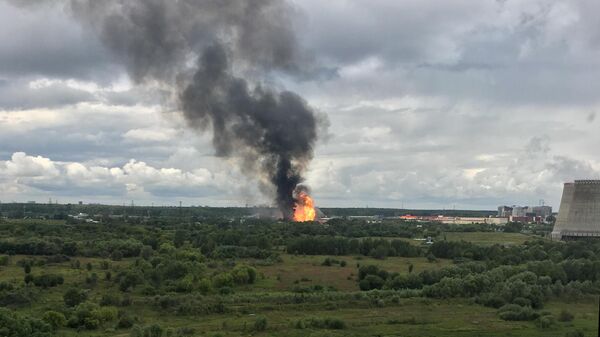 Пожар на территории Северной ТЭЦ в Мытищах. 11 июля 2019