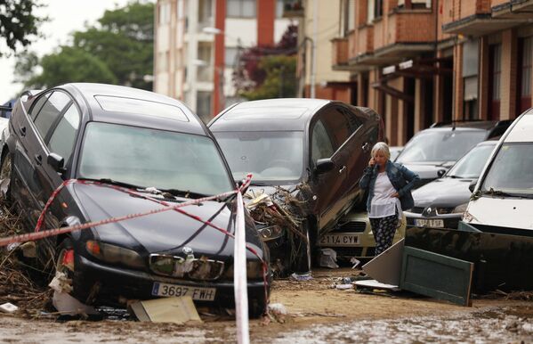 Последствия наводнения в Тафалье, Испания 