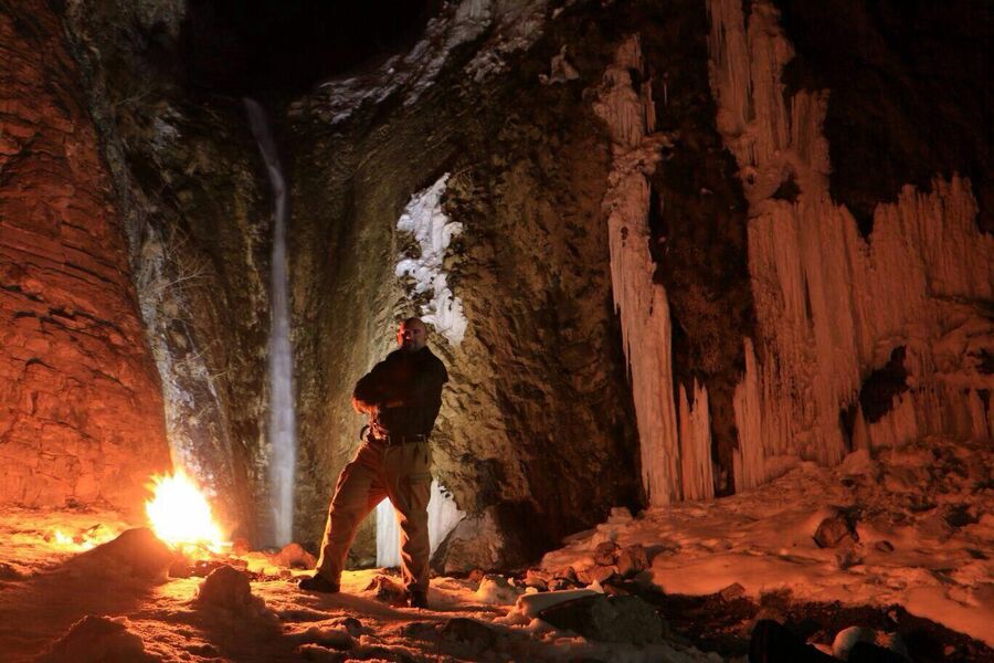 Ночевка у водопада Фуртоуг в Ингушетии