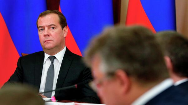 Дмитрий Медведев проводит совещание в Ставрополе по вопросу обеспечения своевременного и качественного строительства объектов в рамках национальных проектов. 12 июля 2019