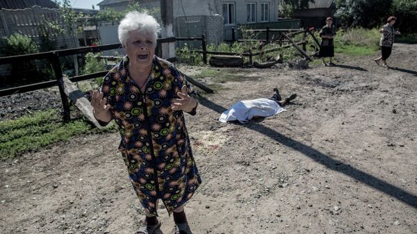 Последствия артобстрела Славянска украинскими военными
