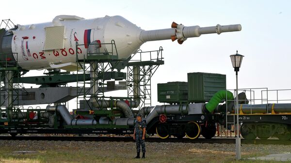 Транспортировка ракеты-носителя Союз-ФГ 