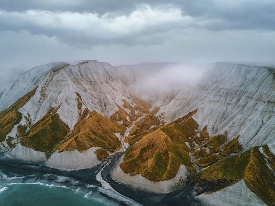 Вид на Белые скалы. Остров Итуруп