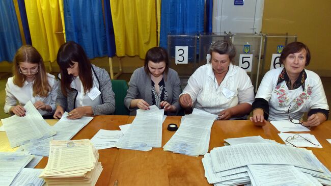 Подсчет голосов досрочных выборов в Верховную раду Украины