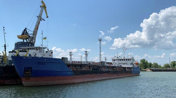 Задержанное СБУ российское судно в порту Измаила, Украина. 25 июля 2019
