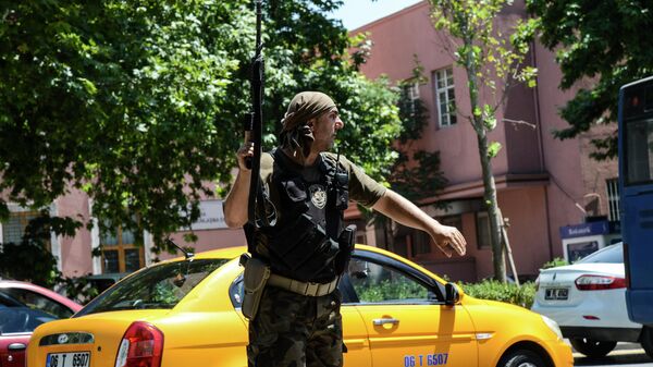Сотрудник полиции Турции в Анкаре