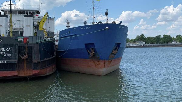 Задержанное СБУ российское судно в порту Измаила, Украина. 25 июля 2019