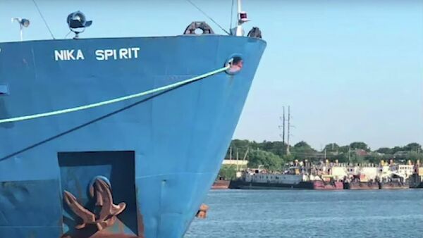Задержание российского танкера NEYMA в Измаиле. Стоп-кадр видео СБУ
