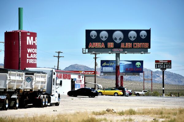 Туристический объект Area 51 Alien Centre в долине Амаргоса, штат Невада Туристический объект Area 51 Alien Centre в долине Амаргоса, штат Невада