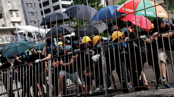 Протесты на севере Гонконга. 27 июля 2019