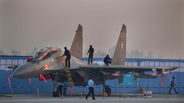 Истребитель Су-30МКИ индийских ВВС