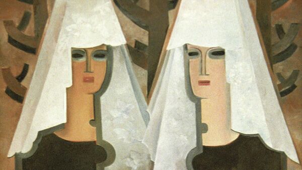 Картина Натальи Гончаровой Две испанки (начало 1920-х годов)