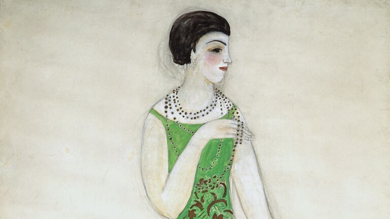 Эскиз для платья Мириам для модного дома Myrbor, 1927-1928