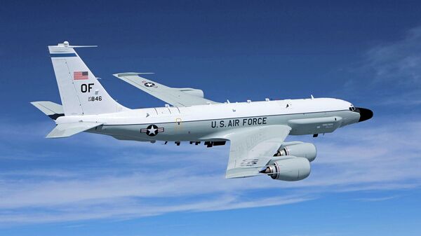 Самолет радиоэлектронной разведки американских ВВС Boeing RC-135V Rivet Joint
