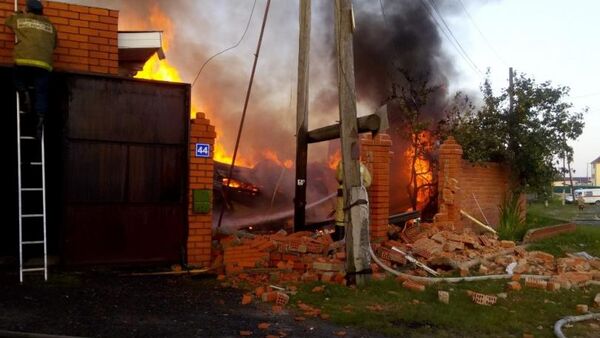 Пожар в поселке Боровский Тюменской области