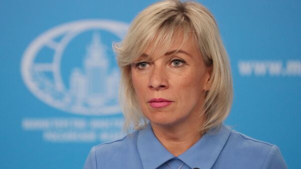 Официальный представитель Министерства иностранных дел России Мария Захарова во время брифинга 