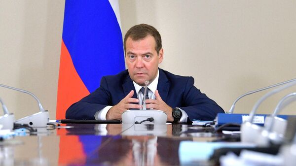 Председатель правительства РФ Дмитрий Медведев проводит совещание по вопросам социально-экономического развития центров экономического роста на Дальнем Востоке. 2 августа 2019