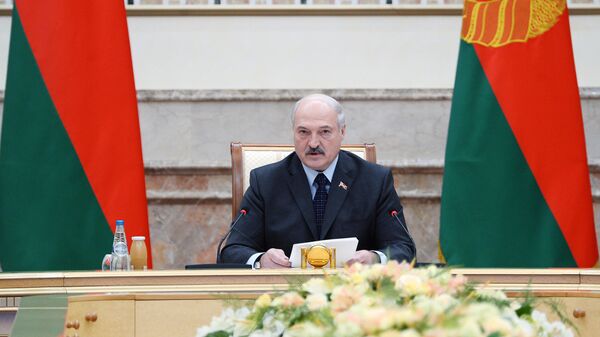 Президент Белоруссии Александр Лукашенко на заседании Мюнхенской конференции по безопасности в Минске. 31 октября 2018