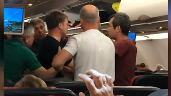 Драка россиян на борту самолета в Турции попала на видео