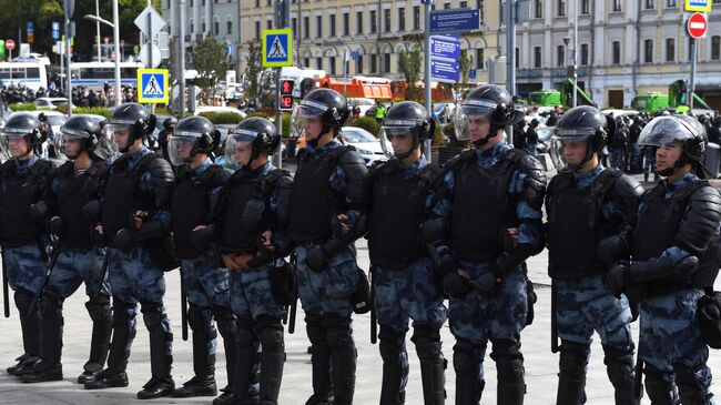 Несанкционированное акция в поддержку незарегистрированных кандидатов в Мосгордуму 