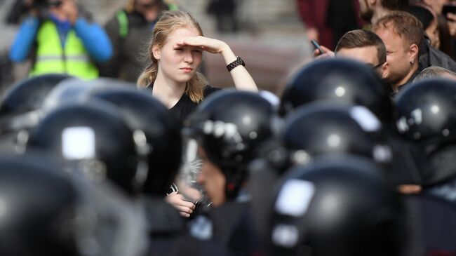 Несанкционированное акция в поддержку незарегистрированных кандидатов в Мосгордуму. 3 августа 2019