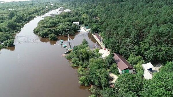 Благовещенск: река Безымянка затопила детский лагерь Колосок