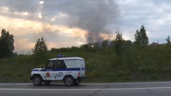 Взрыв и пожар на территории воинской части в Красноярском крае