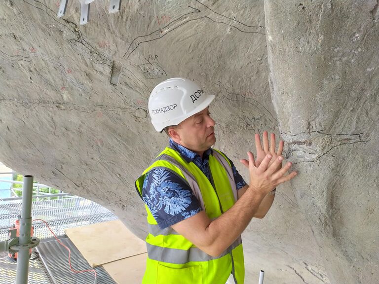 Реставрация монумента Родина-мать зовет! в Волгограде