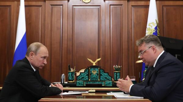 Президент Владимир Путин встретился с губернатором Ставропольского края Владимиром Владимировым. 7 августа 2019