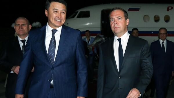  Председатель правительства РФ Дмитрий Медведев, прибывший в Киргизию для участия в заседании Евразийского межправительственного совета. 8 августа 2019