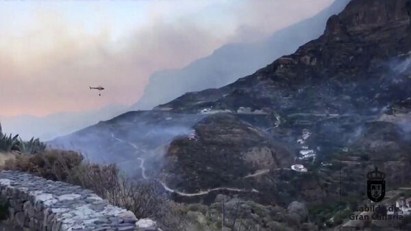Лесные пожары на острове Гран-Канария, Испания